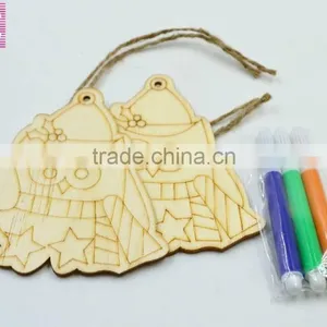 2016 DIY Christmas New Gifts Fish Craft MDF Wood Clip thumbnail-3