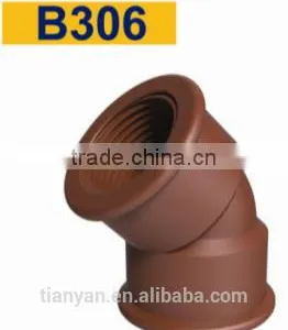 TY High Quality PP Threaded Pipes&fittings 45 DEGELBOW B Eco-friendly Cheap Price Full Size Factory Price List Discount thumbnail-2