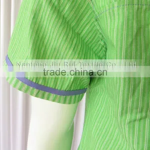 Orange/Green Solid Stripe Unisex Pajama Sets V-Neck Short Sleeve Sleepwear Summer/Autumn Couple Spa Shirt+Pants Pajama Sets thumbnail-5