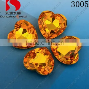 28x28 Light Topaz Heart Shaped Crystal Stone in Dresses and Bags thumbnail-6