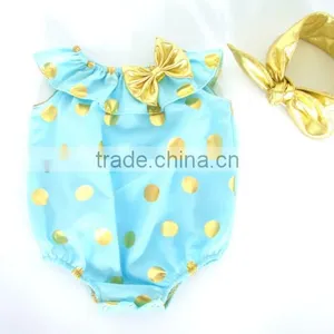 Baby Rompers Wholesale Baby Clothes,gold Polk Baby Rompers,baby Wear thumbnail-1