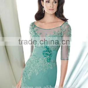 Formal Long Sleeve Lace Full Length Mother Dresses for Juniors thumbnail-4