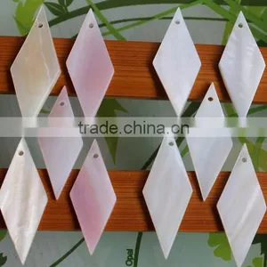 Diy Rhombus Freshwater Shell Charms Pendant for Earrings Wholesale Rhombus Shell Charms Jewelry Componets Accessories thumbnail-3