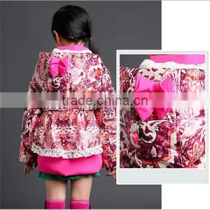 2016 Korean Style Frozen Girls Coat Winter Cotton Coat for Kids Mix Color Coat for Children thumbnail-3