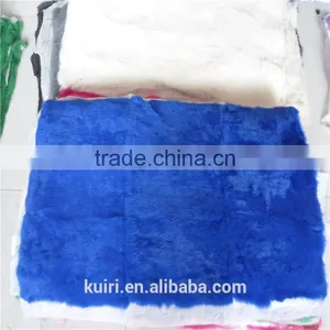 Rabbit Fur Plate, Dyed Chinchilla Color/Rabbit Fur Blank for Shoes,toy,collar and Trim thumbnail-1