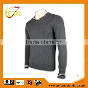 ISO9001/BSCI Manufature Customized Boys Knitted Varsity Cardigans Sweaters thumbnail-1