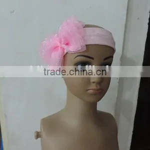 2016 Boutique Kids Girl Bowknot Headband Baby Girl Top Knot Turban Hedband Children Flower Hairband thumbnail-6