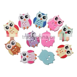 Lowest Price Scrapbooking Owl Halloween 2 Holes At Random Wood Painting Sewing Buttons thumbnail-3