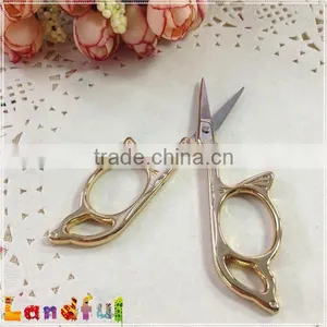 Stainless Antique Zakka Embroidery Gold Butterfly Sewing Scissors thumbnail-6