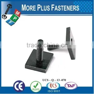 Made In Taiwan Stainless Steel Brass Plated Black Phosphate Square Head Bolt thumbnail-1