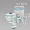 WBC0416A 6 Piece Romance Nuance Blue Porcelain Bathroom Set With Soap Dispenser thumbnail-1