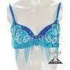 Shinning Sky Blue Belly Dance Bra With Pearls / Jewels In Performance Wear thumbnail-1