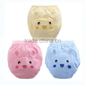 Pink Color Design Embroidered Soft Cotton Waterproof Reusable Baby Cloth Diaper thumbnail-2