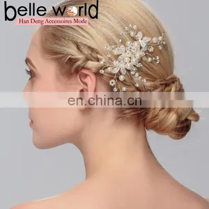 Bride Pearl Floral Hair Accessories Hair Fork Decoration Wedding thumbnail-3