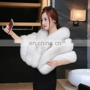 2016 Elegant Beautiful Cheap Women Real Fox Fur Wedding Shawl thumbnail-5