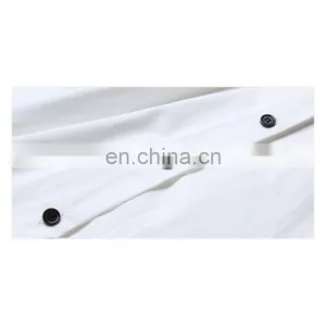 Wholesale Custom White Plain Ladies Office Shirt With 100% Cotton thumbnail-5