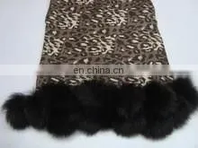Silk Pashmina Wool , Plain Pashmina Shawl With Fur Balls thumbnail-4