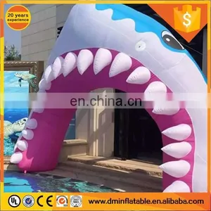 2017 Free Design Custmoized Shape Inflatable Arch for Rave Party Inflatable Shark Arch thumbnail-1