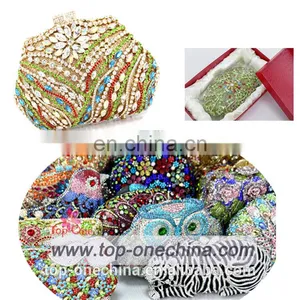 2015 Colorful Luxury Clutch Purse Crystal Stone Evening Bag thumbnail-1