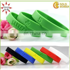 High Quality 220mm Embossed Blue Promotional Wristbands thumbnail-5