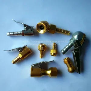 Brass Ball Head Air Chuck With Clip 8mm Tire Chucks AC-1/4 thumbnail-1