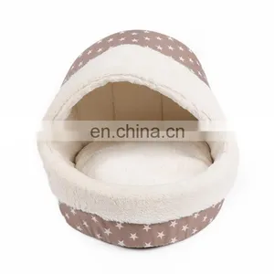 Hot Selling Luxury Ultra Soft Fur Remover Fluffy Plush Warming Washable Pet Bed With Lid thumbnail-1