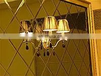 Custom Shape Wall Mounted Blue Bronze Tinted Mirror Glass thumbnail-5