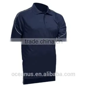 100% Poly Knit Mens S/S Polo Shirts With Piping thumbnail-3