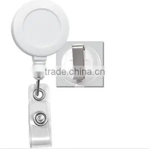 Wholesale Name Tag Retractable Reel ID Badge With Belt Clip Black,White thumbnail-3