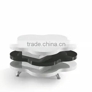 Flower Shape Multi Functional White Coffee Table For Comfort Quality Choice thumbnail-3