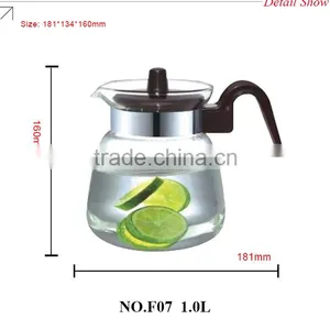 2016 New 1000ml 34oz Promotion Transparent Water Pot Water Carafe Glass Water Kettle thumbnail-2