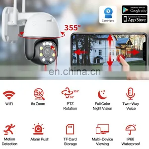 2MP IP Camera Wireless WIFI 5X Optical Zoom Security Outdoor PTZ 1080P HD CCTV Dome Surveillance Cam Motion Tracking CamHipro thumbnail-3