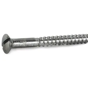 Raised CSK Head Self Tapping Wood Screws , Slotted Raised Countersunk Wood Screw thumbnail-3