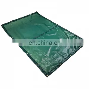 Custom Inground Rectangle Shape Stand up Heavy Duty pp Net Mesh Fabric Winter Swimming Pool Safety Cover thumbnail-1