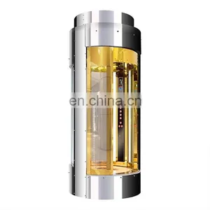 Delicate Villa Used Panoramic Glass Home Elevator, Villa Glass Home Round Elevator thumbnail-1