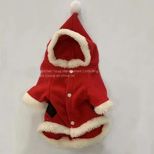 Dog Clothes/ Christmas Dog Dress Up/ Red Dog Clothes/ Dog Festive Dress thumbnail-1