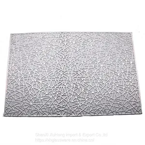 Rectangle PVC Hollow Decorative Mat Thermal Insulation Non-slip Dining Table Creative Western Placemat thumbnail-3