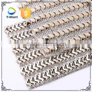 Fashion Garment Adhesive Mesh Fabric Trimming Rhinestone Mesh Roll Quality Choice thumbnail-6