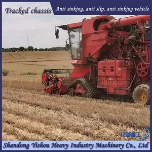Customized Modification of Rubber Track Wheel Wheat Harvester With Strong Off-road Performance thumbnail-3