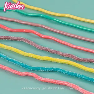 Good Quality Fruit Flavors Sour Belt Rainbow Gummy Candy thumbnail-4