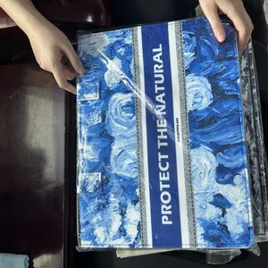 Exhibition Using or Shopping Using Light Weight Wool Felt/Canvas/Linen OEM Stylish Tote Bag thumbnail-1