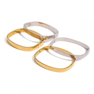 316L Surgical Steel Bracelet With 18K Gold PVD & Titanium Nitride Barrier thumbnail-5