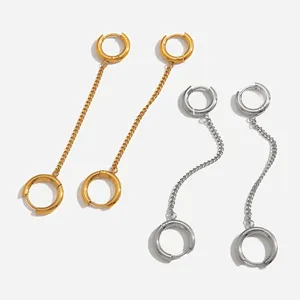 Tarnish Free Gold Plated Stainless Steel Earrings Waterproof Jewelry thumbnail-2