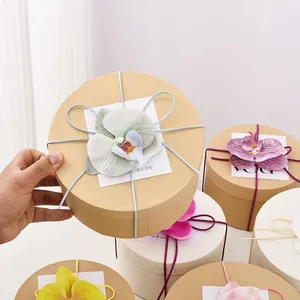 Round Shape Rigid Paper Gift Box With Lid thumbnail-3