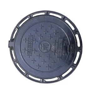 Cast Iron Manhole Cover 500*600mm 600*700mm Round D400 Ductile Iron Manhole Cover thumbnail-5