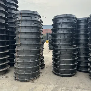 Customized Cast Iron Drainage Manhole Covers High Precision Round Manhole Cover Black Durable Half Weight Jingdong Model 600 thumbnail-2