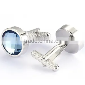 2016 New Style Cufflinks High Quality Stainless Steel Diamond Cufflinks for Men Engagement Cufflinks thumbnail-1