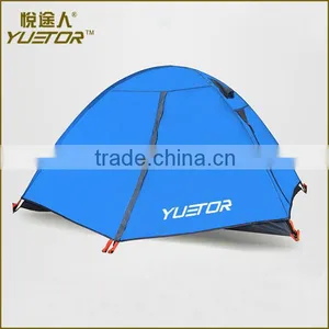 Waterproof Double Layer 2, 3, 4 Person 3 Season Aluminum Rod Double Skylight Outdoor Camping Tent thumbnail-1