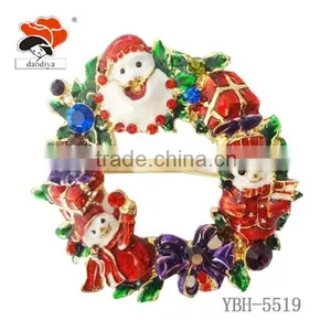 Women Favorite Christmas Bell Gift Rhinestone Brooch for Party Wholesale Snowman Decoration thumbnail-1