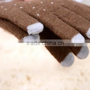 Fashion Warm Knitted Gloves, Touch Screen Gloves, Full Finger Woollen Gloves thumbnail-3